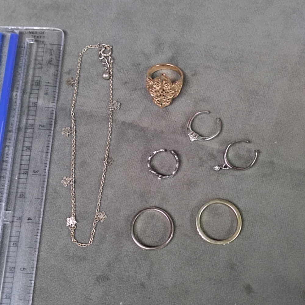Jewelry Lot  - Toe Rings, Rings, Anklet